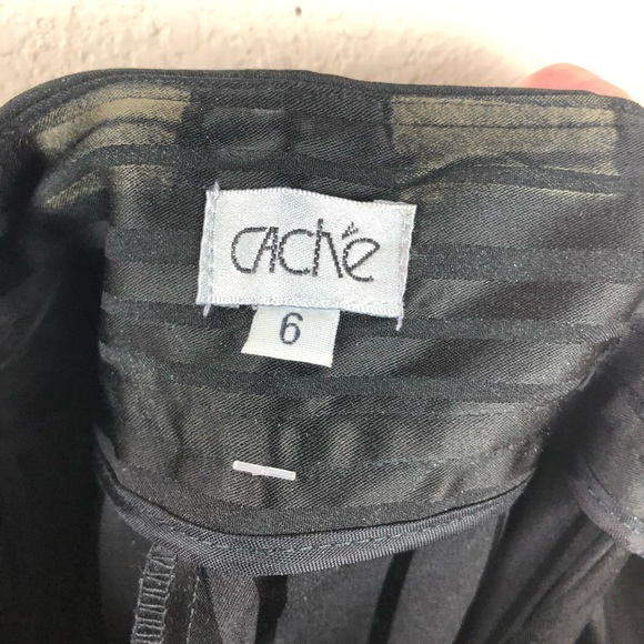 Cache Pants NWT Stripped Silk Black - Picture 4 of 5